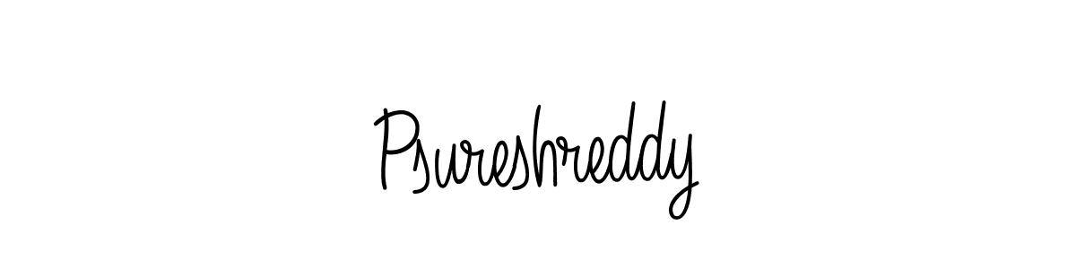 How to make Psureshreddy name signature. Use Angelique-Rose-font-FFP style for creating short signs online. This is the latest handwritten sign. Psureshreddy signature style 5 images and pictures png