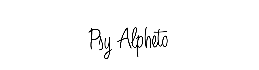 Use a signature maker to create a handwritten signature online. With this signature software, you can design (Angelique-Rose-font-FFP) your own signature for name Psy Alpheto. Psy Alpheto signature style 5 images and pictures png