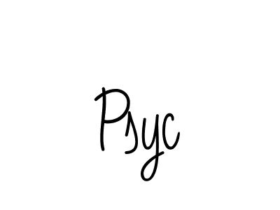 Use a signature maker to create a handwritten signature online. With this signature software, you can design (Angelique-Rose-font-FFP) your own signature for name Psyc. Psyc signature style 5 images and pictures png