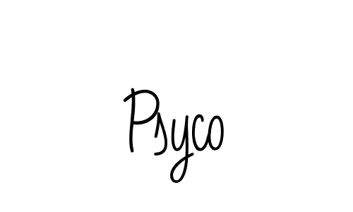 Use a signature maker to create a handwritten signature online. With this signature software, you can design (Angelique-Rose-font-FFP) your own signature for name Psyco. Psyco signature style 5 images and pictures png