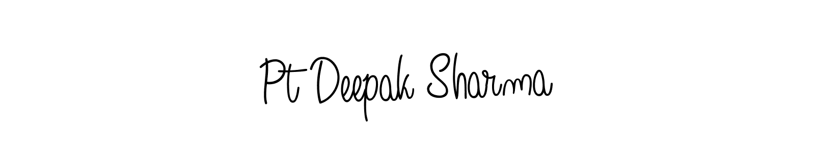 Create a beautiful signature design for name Pt Deepak Sharma. With this signature (Angelique-Rose-font-FFP) fonts, you can make a handwritten signature for free. Pt Deepak Sharma signature style 5 images and pictures png