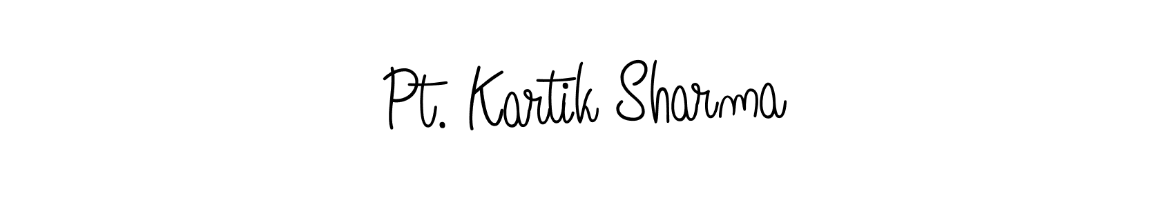 How to Draw Pt. Kartik Sharma signature style? Angelique-Rose-font-FFP is a latest design signature styles for name Pt. Kartik Sharma. Pt. Kartik Sharma signature style 5 images and pictures png