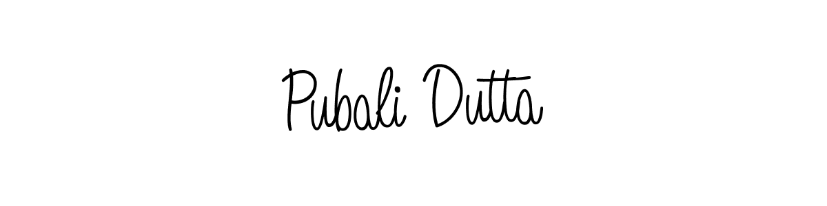 Make a beautiful signature design for name Pubali Dutta. With this signature (Angelique-Rose-font-FFP) style, you can create a handwritten signature for free. Pubali Dutta signature style 5 images and pictures png