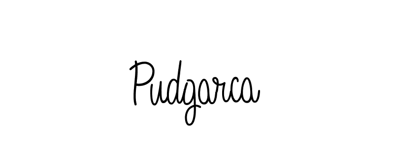 Use a signature maker to create a handwritten signature online. With this signature software, you can design (Angelique-Rose-font-FFP) your own signature for name Pudgarca. Pudgarca signature style 5 images and pictures png