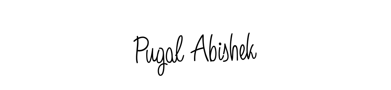 Design your own signature with our free online signature maker. With this signature software, you can create a handwritten (Angelique-Rose-font-FFP) signature for name Pugal Abishek. Pugal Abishek signature style 5 images and pictures png