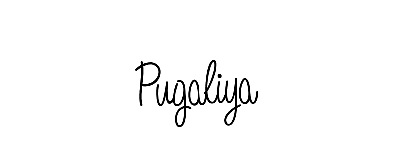 How to make Pugaliya name signature. Use Angelique-Rose-font-FFP style for creating short signs online. This is the latest handwritten sign. Pugaliya signature style 5 images and pictures png