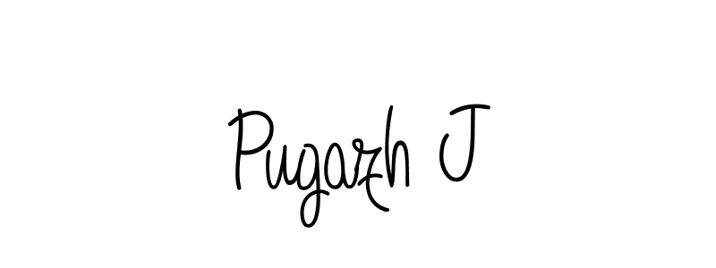 Pugazh J stylish signature style. Best Handwritten Sign (Angelique-Rose-font-FFP) for my name. Handwritten Signature Collection Ideas for my name Pugazh J. Pugazh J signature style 5 images and pictures png