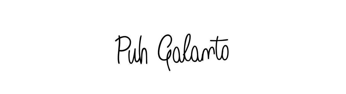 Make a beautiful signature design for name Puh Galanto. With this signature (Angelique-Rose-font-FFP) style, you can create a handwritten signature for free. Puh Galanto signature style 5 images and pictures png