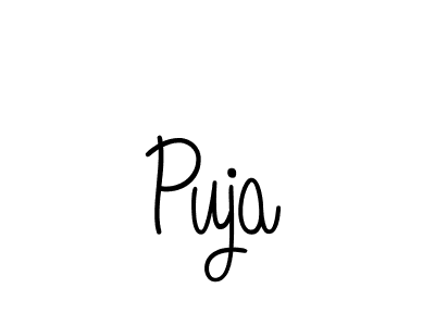 Create a beautiful signature design for name Puja. With this signature (Angelique-Rose-font-FFP) fonts, you can make a handwritten signature for free. Puja signature style 5 images and pictures png