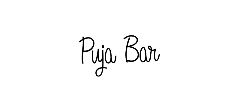 Angelique-Rose-font-FFP is a professional signature style that is perfect for those who want to add a touch of class to their signature. It is also a great choice for those who want to make their signature more unique. Get Puja Bar name to fancy signature for free. Puja Bar signature style 5 images and pictures png