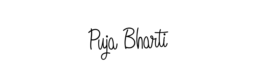 How to Draw Puja Bharti signature style? Angelique-Rose-font-FFP is a latest design signature styles for name Puja Bharti. Puja Bharti signature style 5 images and pictures png