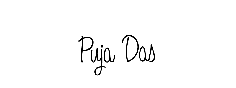 Design your own signature with our free online signature maker. With this signature software, you can create a handwritten (Angelique-Rose-font-FFP) signature for name Puja Das. Puja Das signature style 5 images and pictures png