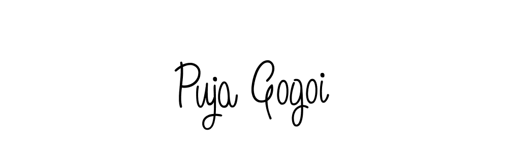 Here are the top 10 professional signature styles for the name Puja Gogoi. These are the best autograph styles you can use for your name. Puja Gogoi signature style 5 images and pictures png