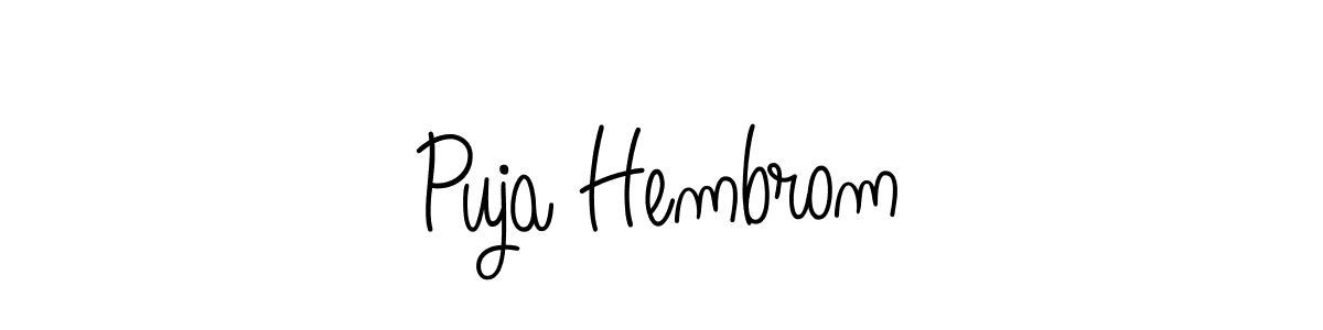 How to make Puja Hembrom signature? Angelique-Rose-font-FFP is a professional autograph style. Create handwritten signature for Puja Hembrom name. Puja Hembrom signature style 5 images and pictures png