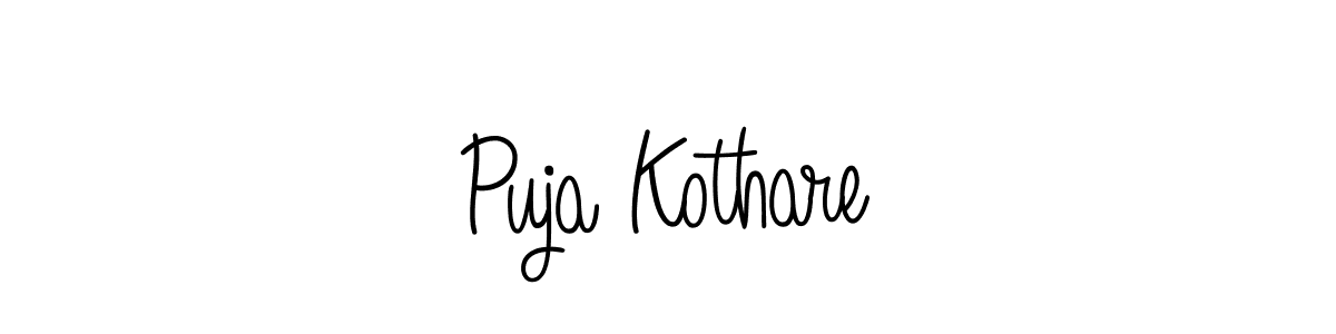 How to Draw Puja Kothare signature style? Angelique-Rose-font-FFP is a latest design signature styles for name Puja Kothare. Puja Kothare signature style 5 images and pictures png
