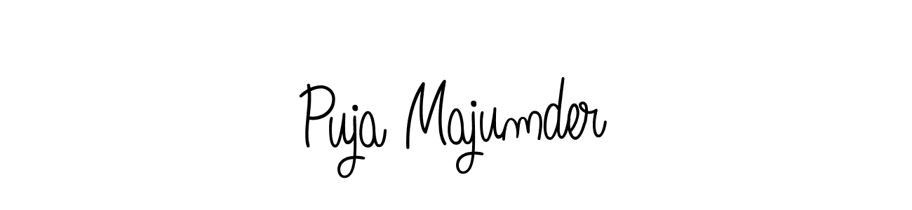 Design your own signature with our free online signature maker. With this signature software, you can create a handwritten (Angelique-Rose-font-FFP) signature for name Puja Majumder. Puja Majumder signature style 5 images and pictures png