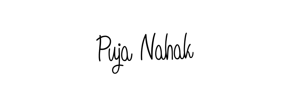 How to Draw Puja Nahak signature style? Angelique-Rose-font-FFP is a latest design signature styles for name Puja Nahak. Puja Nahak signature style 5 images and pictures png
