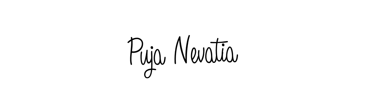 The best way (Angelique-Rose-font-FFP) to make a short signature is to pick only two or three words in your name. The name Puja Nevatia include a total of six letters. For converting this name. Puja Nevatia signature style 5 images and pictures png