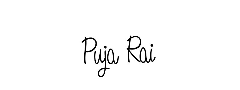 Use a signature maker to create a handwritten signature online. With this signature software, you can design (Angelique-Rose-font-FFP) your own signature for name Puja Rai. Puja Rai signature style 5 images and pictures png