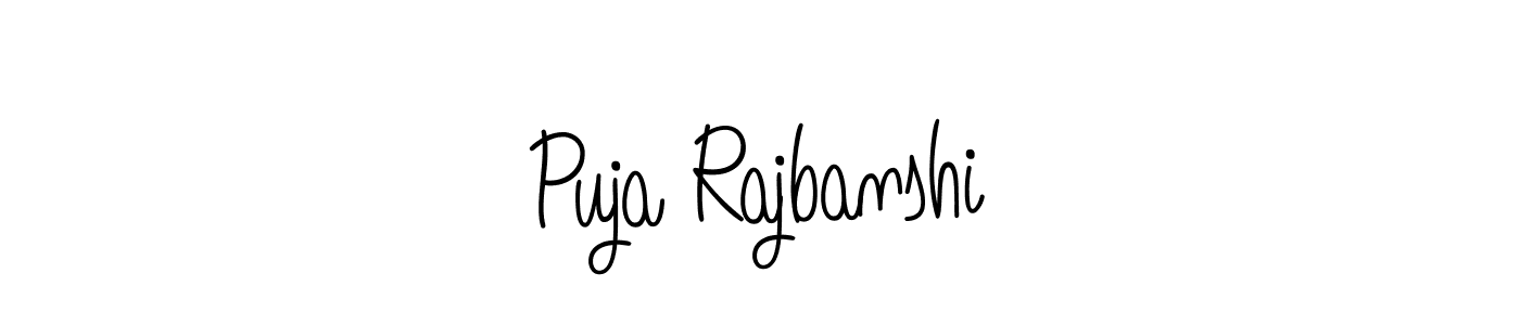 Design your own signature with our free online signature maker. With this signature software, you can create a handwritten (Angelique-Rose-font-FFP) signature for name Puja Rajbanshi. Puja Rajbanshi signature style 5 images and pictures png