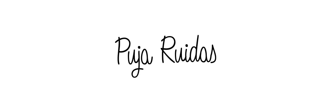 The best way (Angelique-Rose-font-FFP) to make a short signature is to pick only two or three words in your name. The name Puja Ruidas include a total of six letters. For converting this name. Puja Ruidas signature style 5 images and pictures png