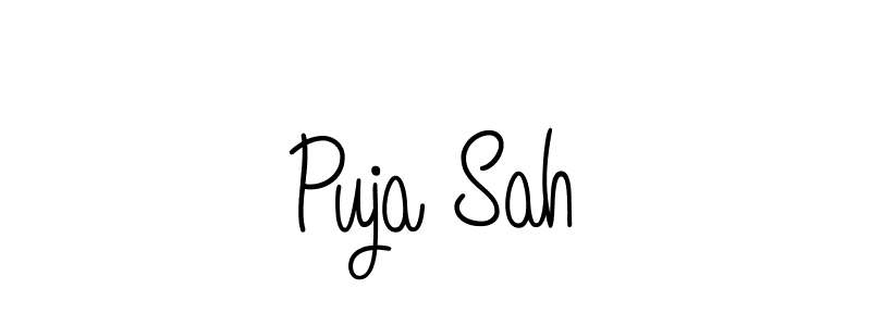 Check out images of Autograph of Puja Sah name. Actor Puja Sah Signature Style. Angelique-Rose-font-FFP is a professional sign style online. Puja Sah signature style 5 images and pictures png