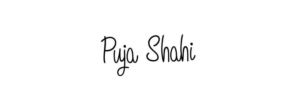 Once you've used our free online signature maker to create your best signature Angelique-Rose-font-FFP style, it's time to enjoy all of the benefits that Puja Shahi name signing documents. Puja Shahi signature style 5 images and pictures png