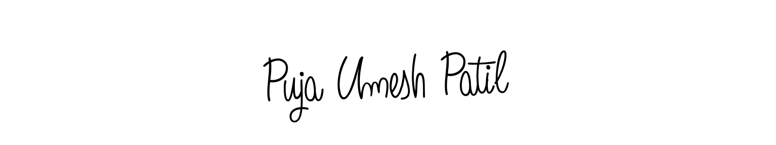 It looks lik you need a new signature style for name Puja Umesh Patil. Design unique handwritten (Angelique-Rose-font-FFP) signature with our free signature maker in just a few clicks. Puja Umesh Patil signature style 5 images and pictures png