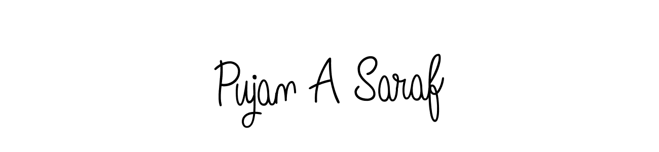 Also You can easily find your signature by using the search form. We will create Pujan A Saraf name handwritten signature images for you free of cost using Angelique-Rose-font-FFP sign style. Pujan A Saraf signature style 5 images and pictures png