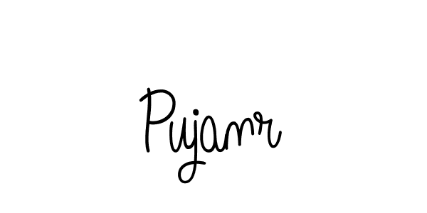 How to make Pujanr name signature. Use Angelique-Rose-font-FFP style for creating short signs online. This is the latest handwritten sign. Pujanr signature style 5 images and pictures png