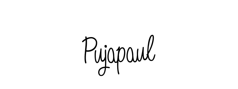 How to make Pujapaul name signature. Use Angelique-Rose-font-FFP style for creating short signs online. This is the latest handwritten sign. Pujapaul signature style 5 images and pictures png