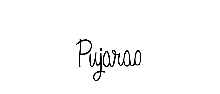 You should practise on your own different ways (Angelique-Rose-font-FFP) to write your name (Pujarao) in signature. don't let someone else do it for you. Pujarao signature style 5 images and pictures png