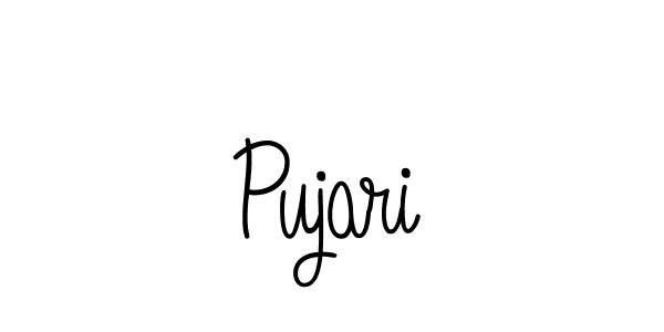 The best way (Angelique-Rose-font-FFP) to make a short signature is to pick only two or three words in your name. The name Pujari include a total of six letters. For converting this name. Pujari signature style 5 images and pictures png