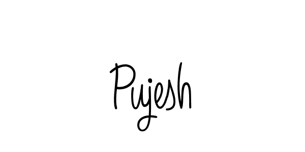 How to Draw Pujesh signature style? Angelique-Rose-font-FFP is a latest design signature styles for name Pujesh. Pujesh signature style 5 images and pictures png