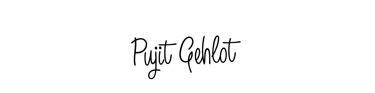 How to make Pujit Gehlot signature? Angelique-Rose-font-FFP is a professional autograph style. Create handwritten signature for Pujit Gehlot name. Pujit Gehlot signature style 5 images and pictures png