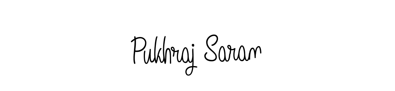 Make a beautiful signature design for name Pukhraj Saran. With this signature (Angelique-Rose-font-FFP) style, you can create a handwritten signature for free. Pukhraj Saran signature style 5 images and pictures png