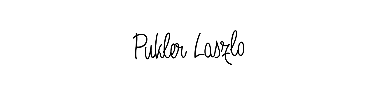 Pukler Laszlo stylish signature style. Best Handwritten Sign (Angelique-Rose-font-FFP) for my name. Handwritten Signature Collection Ideas for my name Pukler Laszlo. Pukler Laszlo signature style 5 images and pictures png