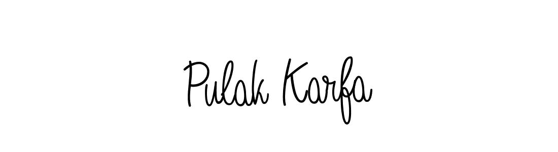 Once you've used our free online signature maker to create your best signature Angelique-Rose-font-FFP style, it's time to enjoy all of the benefits that Pulak Karfa name signing documents. Pulak Karfa signature style 5 images and pictures png