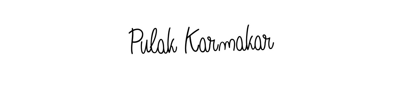 Create a beautiful signature design for name Pulak Karmakar. With this signature (Angelique-Rose-font-FFP) fonts, you can make a handwritten signature for free. Pulak Karmakar signature style 5 images and pictures png