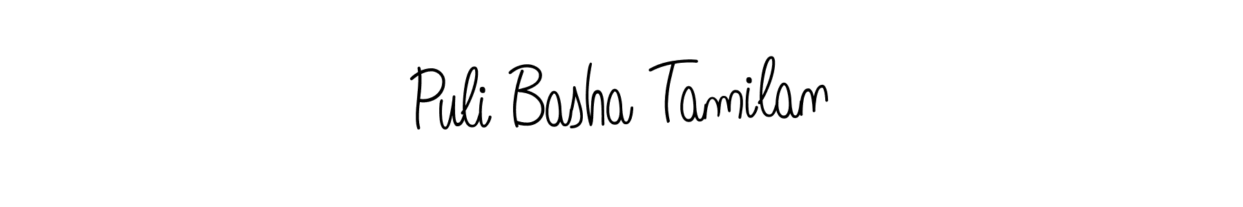 Puli Basha Tamilan stylish signature style. Best Handwritten Sign (Angelique-Rose-font-FFP) for my name. Handwritten Signature Collection Ideas for my name Puli Basha Tamilan. Puli Basha Tamilan signature style 5 images and pictures png