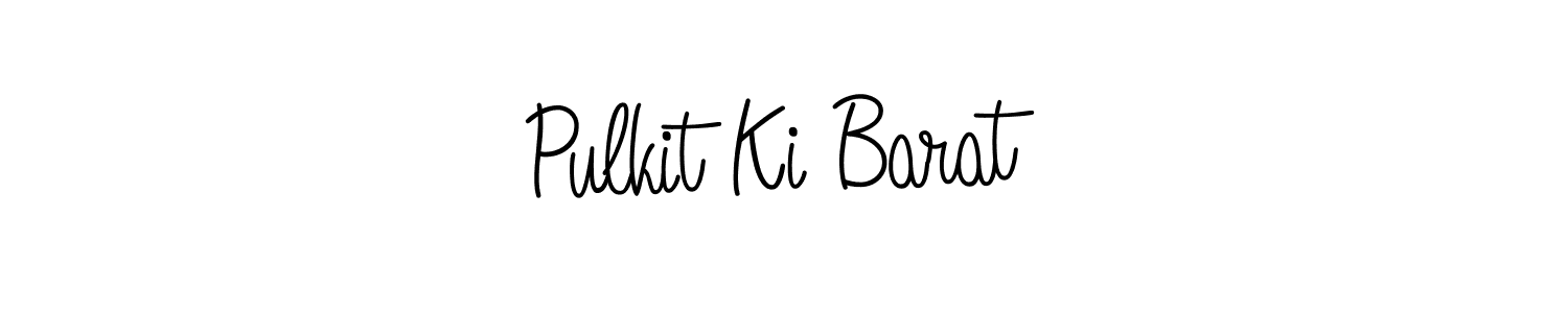 You should practise on your own different ways (Angelique-Rose-font-FFP) to write your name (Pulkit Ki Barat) in signature. don't let someone else do it for you. Pulkit Ki Barat signature style 5 images and pictures png