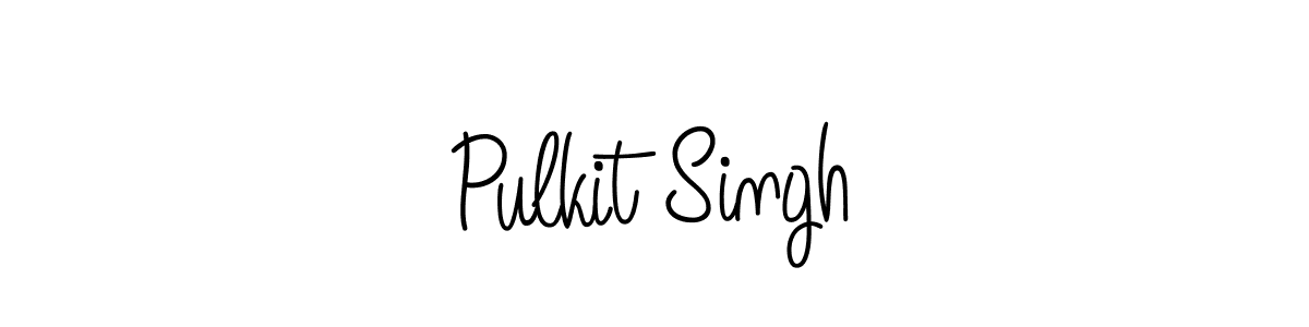 Make a beautiful signature design for name Pulkit Singh. With this signature (Angelique-Rose-font-FFP) style, you can create a handwritten signature for free. Pulkit Singh signature style 5 images and pictures png
