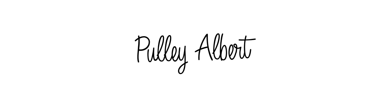 The best way (Angelique-Rose-font-FFP) to make a short signature is to pick only two or three words in your name. The name Pulley Albert include a total of six letters. For converting this name. Pulley Albert signature style 5 images and pictures png