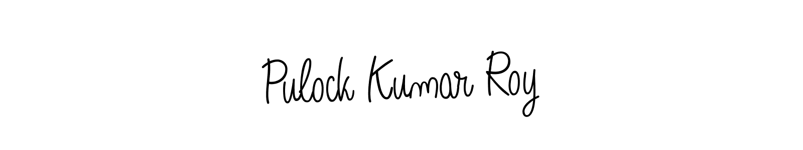 The best way (Angelique-Rose-font-FFP) to make a short signature is to pick only two or three words in your name. The name Pulock Kumar Roy include a total of six letters. For converting this name. Pulock Kumar Roy signature style 5 images and pictures png