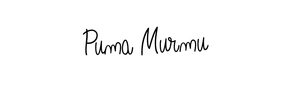 How to make Puma Murmu name signature. Use Angelique-Rose-font-FFP style for creating short signs online. This is the latest handwritten sign. Puma Murmu signature style 5 images and pictures png