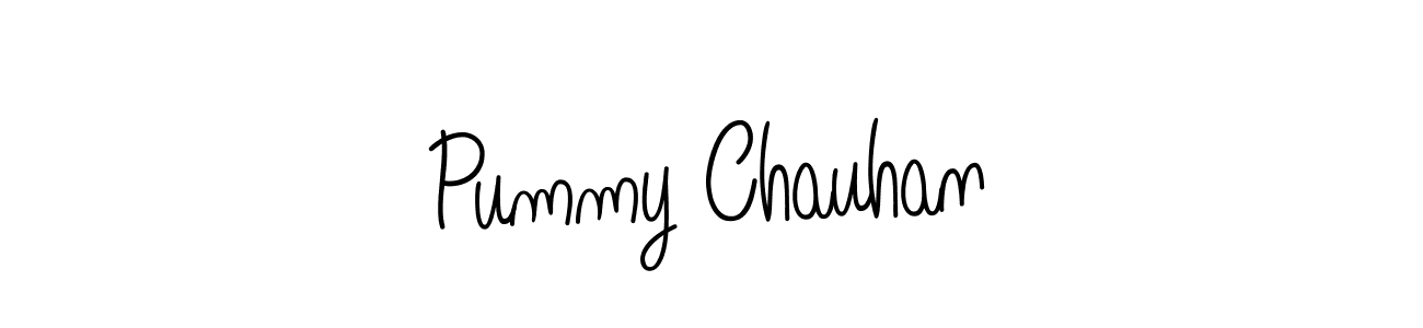 Create a beautiful signature design for name Pummy Chauhan. With this signature (Angelique-Rose-font-FFP) fonts, you can make a handwritten signature for free. Pummy Chauhan signature style 5 images and pictures png