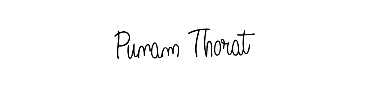 Design your own signature with our free online signature maker. With this signature software, you can create a handwritten (Angelique-Rose-font-FFP) signature for name Punam Thorat. Punam Thorat signature style 5 images and pictures png