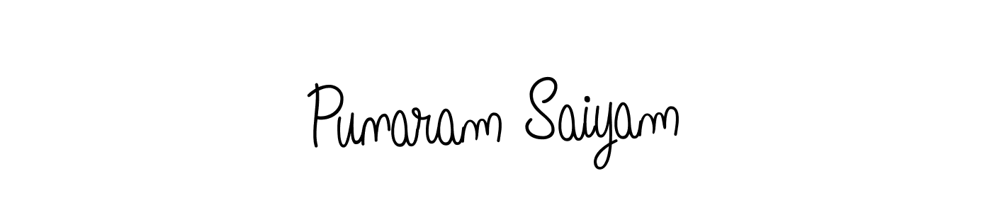 Make a beautiful signature design for name Punaram Saiyam. Use this online signature maker to create a handwritten signature for free. Punaram Saiyam signature style 5 images and pictures png