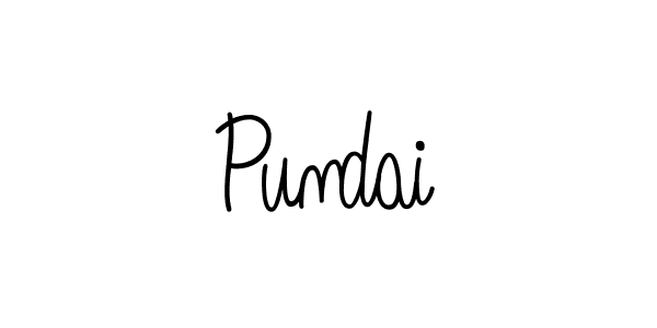 Make a beautiful signature design for name Pundai. With this signature (Angelique-Rose-font-FFP) style, you can create a handwritten signature for free. Pundai signature style 5 images and pictures png