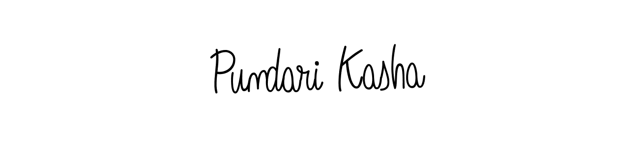 Make a beautiful signature design for name Pundari Kasha. With this signature (Angelique-Rose-font-FFP) style, you can create a handwritten signature for free. Pundari Kasha signature style 5 images and pictures png